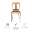 Pemberly Row Side Chairs with Grey Padded Seats and Beechwood Frame (Set of 2)