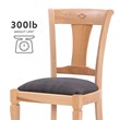 Pemberly Row Side Chairs with Grey Padded Seats and Beechwood Frame (Set of 2)