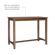 Pemberly Row 3-Piece Counter Dining Set Padded Beige Striped Seats in Brown