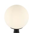 Pemberly Row Glass Globe Table Lamp in White and Black