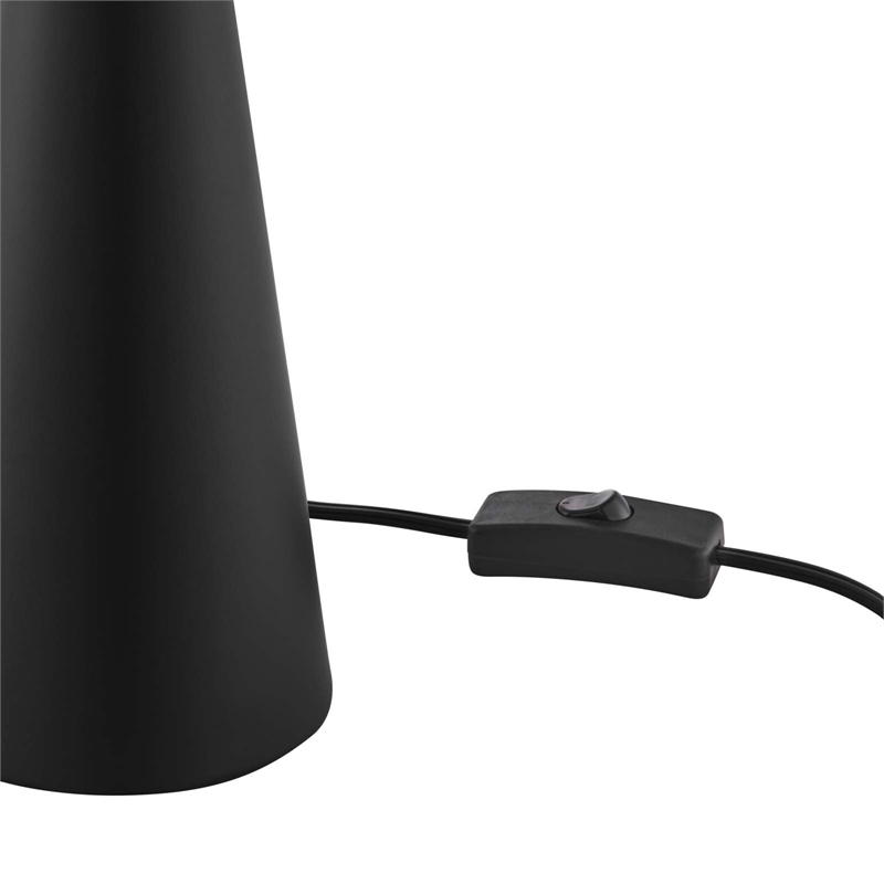 Pemberly Row Glass Globe Table Lamp in White and Black