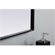 Pemberly Row 33x42 Arch Mirror in MDF Wood & Black Finish