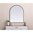 Pemberly Row 33x42 Arch Mirror in MDF Wood & Black Finish