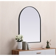 Pemberly Row 33x42 Arch Mirror in MDF Wood & Black Finish