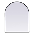 Pemberly Row 33x42 Arch Mirror in MDF Wood & Black Finish