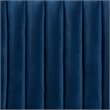 Pemberly Row Navy Blue Velvet Full-Size Headboard with Dark Brown Legs