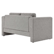 Pemberly Row Upholstered Boucle Fabric Loveseat in Light Gray