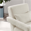 Pemberly Row Boucle Fabric Armchair with Spring Support in Ivory