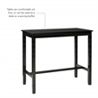 Pemberly Row 3-Piece Bar Dining Set Grey Faux Leather and Black Finish
