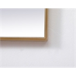 Pemberly Row Square Modern Vanity Mirror in Metal and MDF Brass Finish