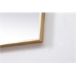 Pemberly Row Square Modern Vanity Mirror in Metal and MDF Brass Finish