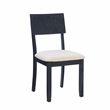 Pemberly Row Set of 2 Dining Chairs in Acacia Wood and Charcoal Gray