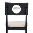 Pemberly Row Set of 2 Dining Chairs in Acacia Wood and Charcoal Gray