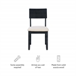 Pemberly Row Set of 2 Dining Chairs in Acacia Wood and Charcoal Gray