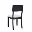 Pemberly Row Set of 2 Dining Chairs in Acacia Wood and Charcoal Gray