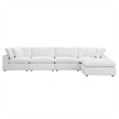 Pemberly Row 5-Piece Down-Filled Sectional Sofa in Pure White