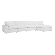 Pemberly Row 5-Piece Down-Filled Sectional Sofa in Pure White