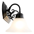 Pemberly Row 3-Light Stainless Steel Matte Black Vanity Light Fixture