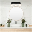 Pemberly Row 3-Light Stainless Steel Matte Black Vanity Light Fixture