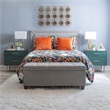 Pemberly Row Wooden Nightstand with Gold Accents in Dark Green Finish