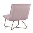 Pemberly Row Blush Pink Velvet Accent Chair with Gold Metal Legs