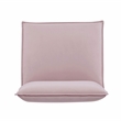 Pemberly Row Blush Pink Velvet Accent Chair with Gold Metal Legs