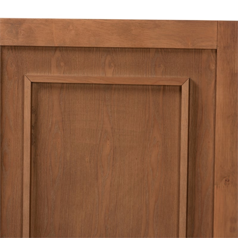 Pemberly Row Queen Size Headboard with Adjustable Height in Walnut Finish