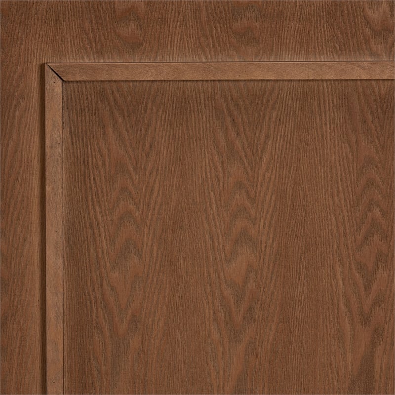 Pemberly Row Queen Size Headboard with Adjustable Height in Walnut Finish