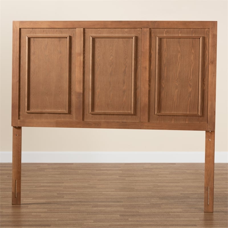 Pemberly Row Queen Size Headboard with Adjustable Height in Walnut Finish