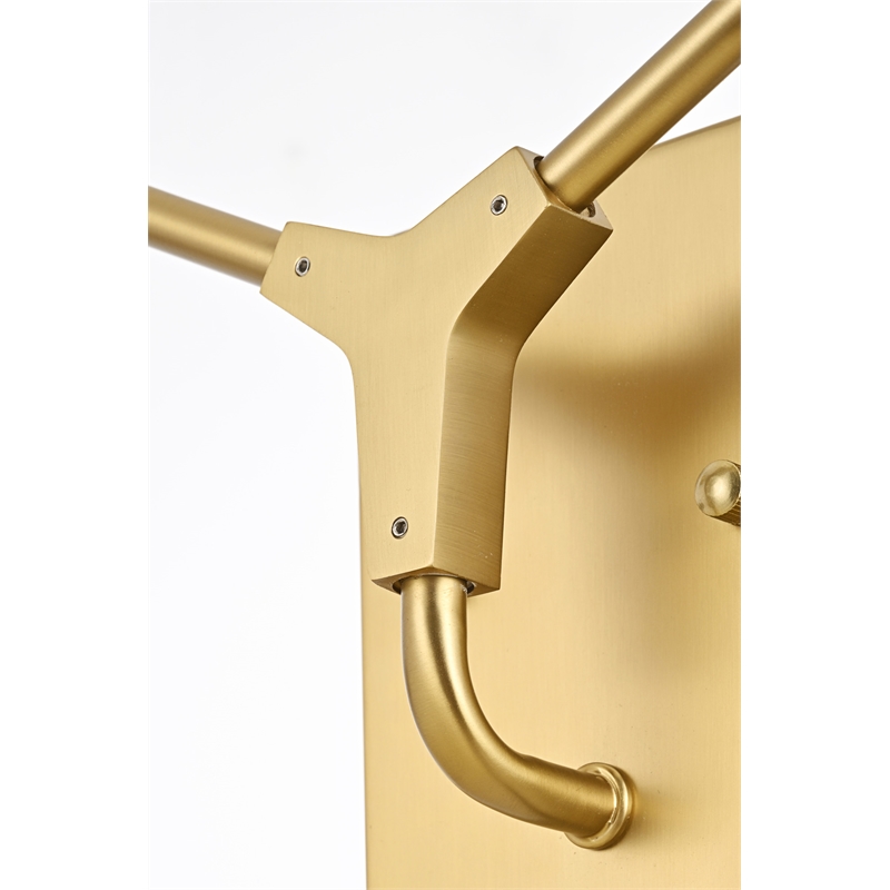 Pemberly Row 2-Light Modern Crystal Wall Sconce in Gold