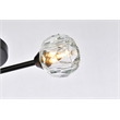 Pemberly Row 3-Light Modern Crystal Flush Mount in Black