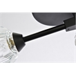 Pemberly Row 3-Light Modern Crystal Flush Mount in Black