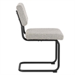 Pemberly Row Dining Side Chair Set of 2 with Boucle Fabric in Taupe