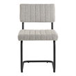 Pemberly Row Dining Side Chair Set of 2 with Boucle Fabric in Taupe