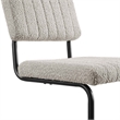 Pemberly Row Dining Side Chair Set of 2 with Boucle Fabric in Taupe
