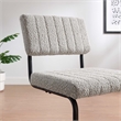 Pemberly Row Dining Side Chair Set of 2 with Boucle Fabric in Taupe