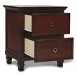 Pemberly Row 4-PC Wood King Bedroom Set in Brown Cherry Finish