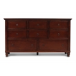 Pemberly Row 4-PC Wood King Bedroom Set in Brown Cherry Finish