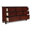 Pemberly Row 4-PC Wood King Bedroom Set in Brown Cherry Finish