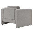 Pemberly Row Boucle Upholstered Armchair in Light Gray with Wood Frame