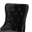 Pemberly Row 2-Piece Dining Chair Set with Velvet Upholstery in Black