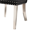 Pemberly Row 2-Piece Dining Chair Set with Velvet Upholstery in Black