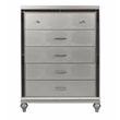 Pemberly Row 4-Piece Wood Queen Bedroom Set with Chest in Silver