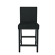 Pemberly Row Solid Wood Counter Chairs in Black (Set of 6)