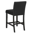 Pemberly Row Solid Wood Counter Chairs in Black (Set of 6)