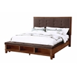 Pemberly Row 4-Piece Wood King Bedroom Set in Chestnut Finish