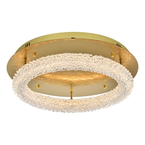Pemberly Row 22&quot 1-Light Adjustable LED Flush Mount in Satin Gold