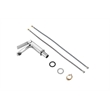 Pemberly Row Brass Single Hole Bathroom Faucet in Chrome with 20-in Supply Lines