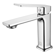 Pemberly Row Brass Single Hole Bathroom Faucet in Chrome with 20-in Supply Lines