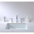Pemberly Row Brass Double Handle Bathroom Faucet in Chrome
